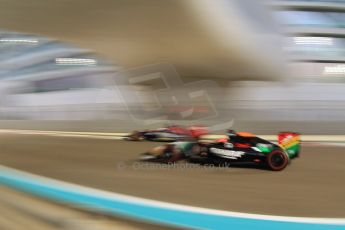 World © Octane Photographic Ltd. Friday 21st November 2014. Abu Dhabi Grand Prix - Yas Marina Circuit - Formula 1 Practice 2. Sahara Force India VJM07 – Nico Hulkenburg. Digital Ref : 1161CB7D8091