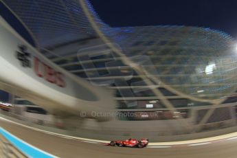 World © Octane Photographic Ltd. Friday 21st November 2014. Abu Dhabi Grand Prix - Yas Marina Circuit - Formula 1 Practice 2. Scuderia Ferrari F14T – Kimi Raikkonen. Digital Ref: 1161CB7D8177