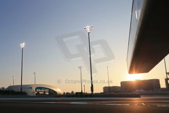 World © Octane Photographic Ltd. Friday 21st November 2014. Abu Dhabi Grand Prix - Yas Marina Circuit - Formula 1 Practice 2. Yas Marina circuit at sunset. Digital Ref: 1161LB1D4596