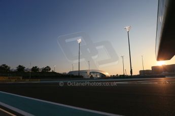 World © Octane Photographic Ltd. Friday 21st November 2014. Abu Dhabi Grand Prix - Yas Marina Circuit - Formula 1 Practice 2. Yas Marina circuit at sunset. Digital Ref: 1161LB1D4601