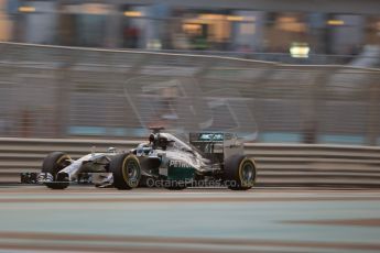World © Octane Photographic Ltd. Friday 21st November 2014. Abu Dhabi Grand Prix - Yas Marina Circuit - Formula 1 Practice 2. Mercedes AMG Petronas F1 W05 – Lewis Hamilton. Digital Ref: 1161LB1D4685