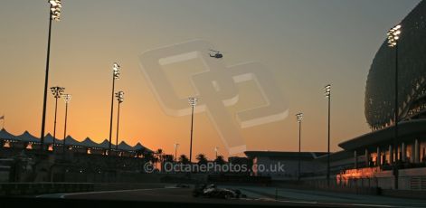 World © Octane Photographic Ltd. Friday 21st November 2014. Abu Dhabi Grand Prix - Yas Marina Circuit - Formula 1 Practice 2. Mercedes AMG Petronas F1 W05 - Nico Rosberg. Digital Ref: 1161LB1D4780