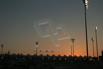 World © Octane Photographic Ltd. Friday 21st November 2014. Abu Dhabi Grand Prix - Yas Marina Circuit - Formula 1 Practice 2. Yas Marina circuit at sunset. Digital Ref: 1161LB1D4812