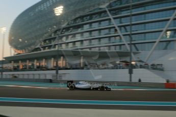 World © Octane Photographic Ltd. Friday 21st November 2014. Abu Dhabi Grand Prix - Yas Marina Circuit - Formula 1 Practice 2. Williams Martini Racing FW36 – Valtteri Bottas. Digital Ref: 1161LB1D4825