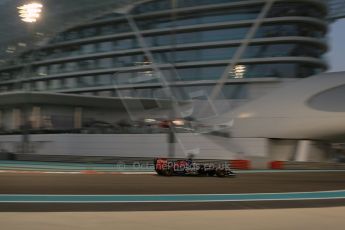 World © Octane Photographic Ltd. Friday 21st November 2014. Abu Dhabi Grand Prix - Yas Marina Circuit - Formula 1 Practice 2. Scuderia Toro Rosso STR9 – Jean-Eric Vergne. Digital Ref: 1161LB1D5012