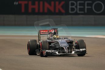 World © Octane Photographic Ltd. Friday 21st November 2014. Abu Dhabi Grand Prix - Yas Marina Circuit - Formula 1 Practice 2. Sauber C33 – Adrian Sutil. Digital Ref: 1161LB1D5079