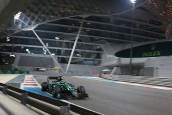 World © Octane Photographic Ltd. Friday 21st November 2014. Abu Dhabi Grand Prix - Yas Marina Circuit - Formula 1 Practice 2. Caterham F1 Team CT05 – Kamui Kobayashi. Digital Ref: 1161LB1D5372