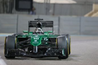 World © Octane Photographic Ltd. Friday 21st November 2014. Abu Dhabi Grand Prix - Yas Marina Circuit - Formula 1 Practice 2. Caterham F1 Team CT05 – Kamui Kobayashi. Digital Ref: 1161LB1D5432