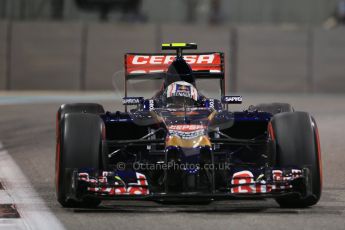 World © Octane Photographic Ltd. Friday 21st November 2014. Abu Dhabi Grand Prix - Yas Marina Circuit - Formula 1 Practice 2. Scuderia Toro Rosso STR 9 – Daniil Kvyat. Digital Ref: 1161LB1D5481