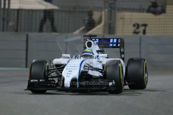 World © Octane Photographic Ltd. Friday 21st November 2014. Abu Dhabi Grand Prix - Yas Marina Circuit - Formula 1 Practice 2. Williams Martini Racing FW36 – Felipe Massa. Digital Ref: 1161LB1D5494