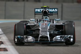 World © Octane Photographic Ltd. Friday 21st November 2014. Abu Dhabi Grand Prix - Yas Marina Circuit - Formula 1 Practice 2. Mercedes AMG Petronas F1 W05 - Nico Rosberg. Digital Ref: 1161LB1D5521