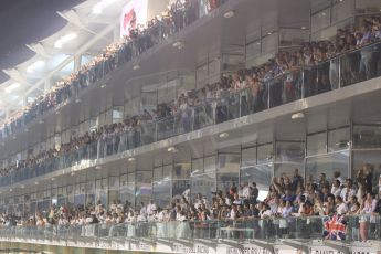 World © Octane Photographic Ltd. Sunday 23rd November 2014. Abu Dhabi Grand Prix - Yas Marina Circuit - Formula 1 Podium. The Fans in Paddock Club. Digital Ref: 1173CB1D0672