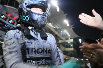 World © Octane Photographic Ltd. Sunday 23rd November 2014. Abu Dhabi Grand Prix - Yas Marina Circuit - Formula 1 Podium. Mercedes AMG Petronas – Nico Rosberg. Digital Ref: 1173LB1D7659