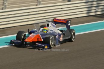 World © Octane Photographic Ltd. Friday 21st November 2014. GP2 Practice – Abu Dhabi GP - Yas Marina Circuit, United Arab Emirates. Sergio Canamasas - Trident. Digital Ref : 1159CB1D5680