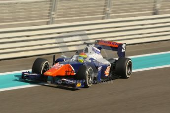 World © Octane Photographic Ltd. Friday 21st November 2014. GP2 Practice – Abu Dhabi GP - Yas Marina Circuit, United Arab Emirates. Sergio Canamasas - Trident. Digital Ref : 1159CB1D5836