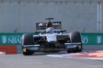 World © Octane Photographic Ltd.  Friday 21st November 2014. GP2 Practice – Abu Dhabi GP - Yas Marina Circuit, United Arab Emirates. Mitch Evans - RT Russian Time. Digital Ref : 1159LB1D3576