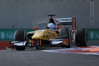 World © Octane Photographic Ltd. Friday 21st November 2014. GP2 Practice – Abu Dhabi GP - Yas Marina Circuit, United Arab Emirates. Jolyon Palmer – DAMS. Digital Ref : 1159LB1D3738