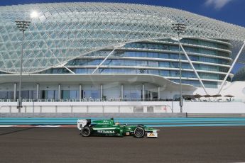 World © Octane Photographic Ltd. Friday 21st November 2014. GP2 Practice – Abu Dhabi GP - Yas Marina Circuit, United Arab Emirates. Rio Haryanto - EQ8 Caterham Racing. Digital Ref : 1159LB1D3820