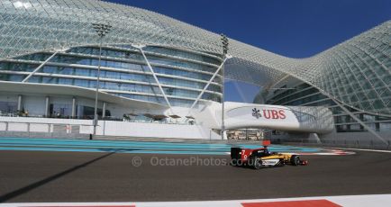 World © Octane Photographic Ltd. Friday 21st November 2014. GP2 Practice – Abu Dhabi GP - Yas Marina Circuit, United Arab Emirates. Jolyon Palmer – DAMS. Digital Ref : 1159LB1D3867
