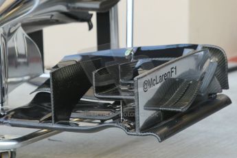 World © Octane Photographic Ltd. Saturday 22nd November 2014. Abu Dhabi Grand Prix - Yas Marina Circuit - Formula 1 Practice 3. McLaren Mercedes MP4/29 tech details. Digital Ref: 1165CB1D7621