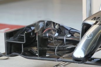 World © Octane Photographic Ltd. Saturday 22nd November 2014. Abu Dhabi Grand Prix - Yas Marina Circuit - Formula 1 Practice 3. McLaren Mercedes MP4/29 tech details. Digital Ref: 1165CB1D7623