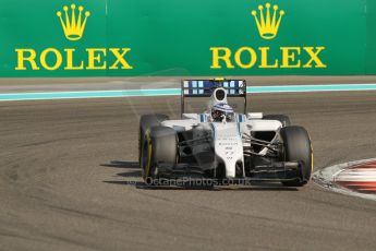 World © Octane Photographic Ltd. Saturday 22nd November 2014. Abu Dhabi Grand Prix - Yas Marina Circuit - Formula 1 Practice 3. Williams Martini Racing FW36 – Valtteri Bottas. Digital Ref: 1165CB1D7870