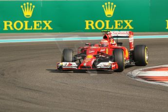 World © Octane Photographic Ltd. Saturday 22nd November 2014. Abu Dhabi Grand Prix - Yas Marina Circuit - Formula 1 Practice 3. Scuderia Ferrari F14T – Kimi Raikkonen. Digital Ref: 1165CB1D7874