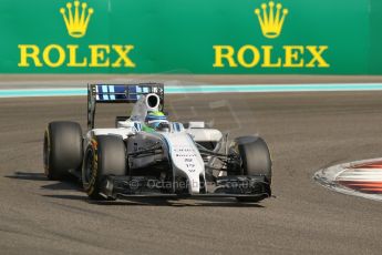 World © Octane Photographic Ltd. Saturday 22nd November 2014. Abu Dhabi Grand Prix - Yas Marina Circuit - Formula 1 Practice 3. Williams Martini Racing FW36 – Felipe Massa. Digital Ref: 1165CB1D7898