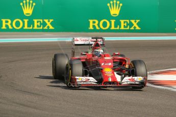 World © Octane Photographic Ltd. Saturday 22nd November 2014. Abu Dhabi Grand Prix - Yas Marina Circuit - Formula 1 Practice 3. Scuderia Ferrari F14T - Fernando Alonso. Digital Ref: 1165CB1D7904