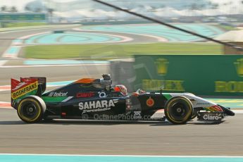 World © Octane Photographic Ltd. Saturday 22nd November 2014. Abu Dhabi Grand Prix - Yas Marina Circuit - Formula 1 Practice 3. Sahara Force India VJM07 – Nico Hulkenburg. Digital Ref : 1165CB1D7966