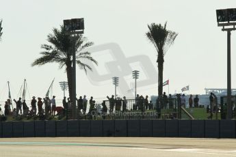 World © Octane Photographic Ltd. Saturday 22nd November 2014. Abu Dhabi Grand Prix - Formula 1 Practice 3. Fans. Digital Ref: 1165CB1D8005