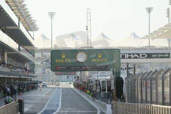 World © Octane Photographic Ltd. Saturday 22nd November 2014. Abu Dhabi Grand Prix - Formula 1 Practice 3. Pitlane. Digital Ref : 1165CB1D8037