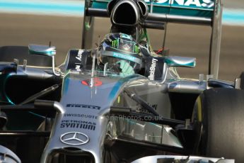 World © Octane Photographic Ltd. Saturday 22nd November 2014. Abu Dhabi Grand Prix - Yas Marina Circuit - Formula 1 Practice 3. Mercedes AMG Petronas F1 W05 - Nico Rosberg. Digital Ref: 1165CB7D8309