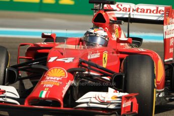 World © Octane Photographic Ltd. Saturday 22nd November 2014. Abu Dhabi Grand Prix - Yas Marina Circuit - Formula 1 Practice 3. Scuderia Ferrari F14T - Fernando Alonso. Digital Ref: 1165CB7D8312