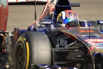 World © Octane Photographic Ltd. Saturday 22nd November 2014. Abu Dhabi Grand Prix - Yas Marina Circuit - Formula 1 Practice 3. Scuderia Toro Rosso STR 9 – Daniil Kvyat. Digital Ref: 1165CB7D8335
