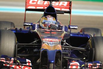 World © Octane Photographic Ltd. Saturday 22nd November 2014. Abu Dhabi Grand Prix - Yas Marina Circuit - Formula 1 Practice 3. Scuderia Toro Rosso STR9 – Jean-Eric Vergne. Digital Ref: World © Octane Photographic Ltd. Saturday 22nd November 2014. Abu Dhabi Grand Prix - Yas Marina Circuit - Formula 1 Practice 3. Scuderia Toro Rosso STR9 – Jean-Eric Vergne. Digital Ref: