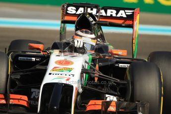 World © Octane Photographic Ltd. Saturday 22nd November 2014. Abu Dhabi Grand Prix - Yas Marina Circuit - Formula 1 Practice 3. Sahara Force India VJM07 – Nico Hulkenburg. Digital Ref : 1165CB7D8370
