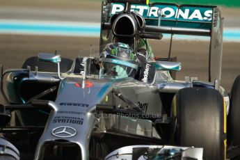 World © Octane Photographic Ltd. Saturday 22nd November 2014. Abu Dhabi Grand Prix - Yas Marina Circuit - Formula 1 Practice 3. Mercedes AMG Petronas F1 W05 - Nico Rosberg. Digital Ref: 1165CB7D8375