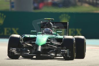 World © Octane Photographic Ltd. Saturday 22nd November 2014. Abu Dhabi Grand Prix - Yas Marina Circuit - Formula 1 Practice 3. Caterham F1 Team CT05 – Kamui Kobayashi. Digital Ref: 1165CB7D8390