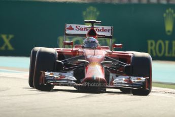 World © Octane Photographic Ltd. Saturday 22nd November 2014. Abu Dhabi Grand Prix - Yas Marina Circuit - Formula 1 Practice 3. Scuderia Ferrari F14T - Fernando Alonso. Digital Ref: 1165CB7D8425