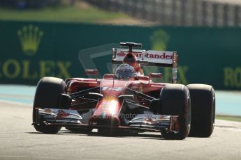 World © Octane Photographic Ltd. Saturday 22nd November 2014. Abu Dhabi Grand Prix - Yas Marina Circuit - Formula 1 Practice 3. Scuderia Ferrari F14T - Fernando Alonso. Digital Ref: 1165CB7D8428