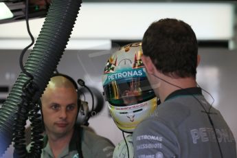 World © Octane Photographic Ltd. Saturday 22nd November 2014. Abu Dhabi Grand Prix - Yas Marina Circuit - Formula 1 Practice 3. Mercedes AMG Petronas F1 W05 – Lewis Hamilton. Digital Ref: 1165LB1D0191