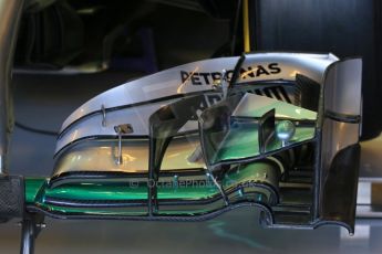 World © Octane Photographic Ltd. Saturday 22nd November 2014. Abu Dhabi Grand Prix - Yas Marina Circuit - Formula 1 Practice 3. Mercedes AMG Petronas F1 W05 front wing. Digital Ref: 1165LB1D0203