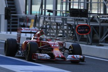 World © Octane Photographic Ltd. Saturday 22nd November 2014. Abu Dhabi Grand Prix - Yas Marina Circuit - Formula 1 Practice 3. Scuderia Ferrari F14T - Fernando Alonso. Digital Ref: 1165LB1D0305