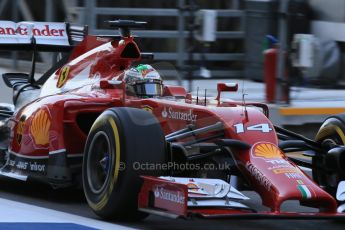 World © Octane Photographic Ltd. Saturday 22nd November 2014. Abu Dhabi Grand Prix - Yas Marina Circuit - Formula 1 Practice 3. Scuderia Ferrari F14T - Fernando Alonso. Digital Ref: 1165LB1D0308