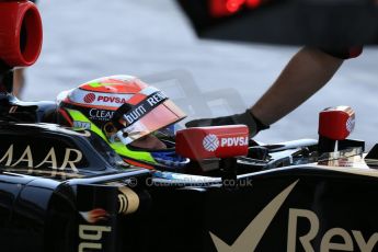 World © Octane Photographic Ltd. Saturday 22nd November 2014. Abu Dhabi Grand Prix - Yas Marina Circuit - Formula 1 Practice 3. Lotus F1 Team E22 – Pastor Maldonado. Digital Ref: 1165LB1D0430