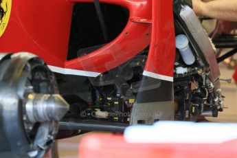World © Octane Photographic Ltd. Saturday 22nd November 2014. Abu Dhabi Grand Prix - Formula 1 Practice 3. Scuderia Ferrari F14T detail. Digital Ref: 1165LB1D0476