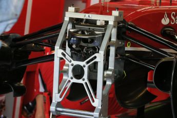 World © Octane Photographic Ltd. Saturday 22nd November 2014. Abu Dhabi Grand Prix - Formula 1 Practice 3. Scuderia Ferrari F14T detail. Digital Ref: 1165LB1D0488