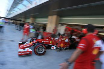 World © Octane Photographic Ltd. Saturday 22nd November 2014. Abu Dhabi Grand Prix - Yas Marina Circuit - Formula 1 Practice 3. Scuderia Ferrari F14T - Fernando Alonso. Digital Ref: 1165LB1D5751