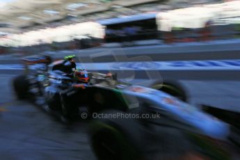 World © Octane Photographic Ltd. Saturday 22nd November 2014. Abu Dhabi Grand Prix - Yas Marina Circuit - Formula 1 Practice 3. Sahara Force India VJM07 – Sergio Perez. Digital Ref: 1165LB1D5761